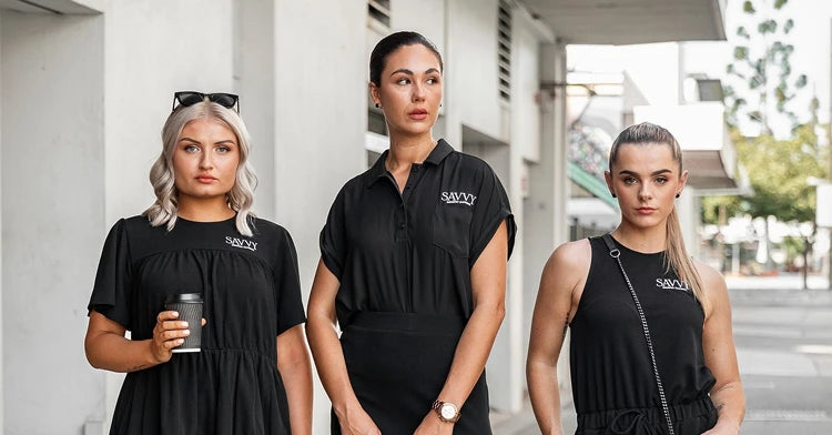 women wearing savvy industry clothing
