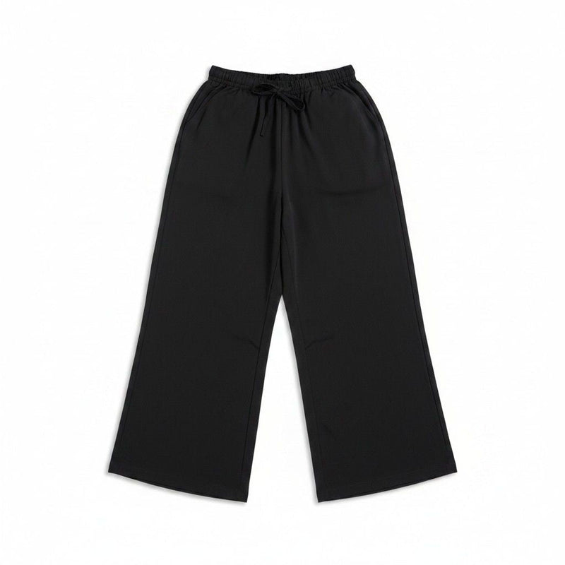 SOHO Classic Pants in black bleach-resistant fabric, flat lay