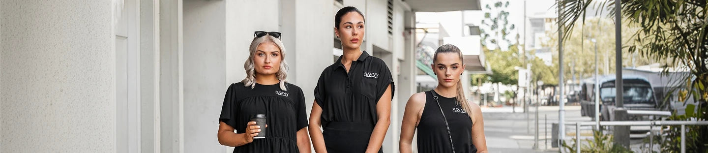 women wearing savvy industry clothing